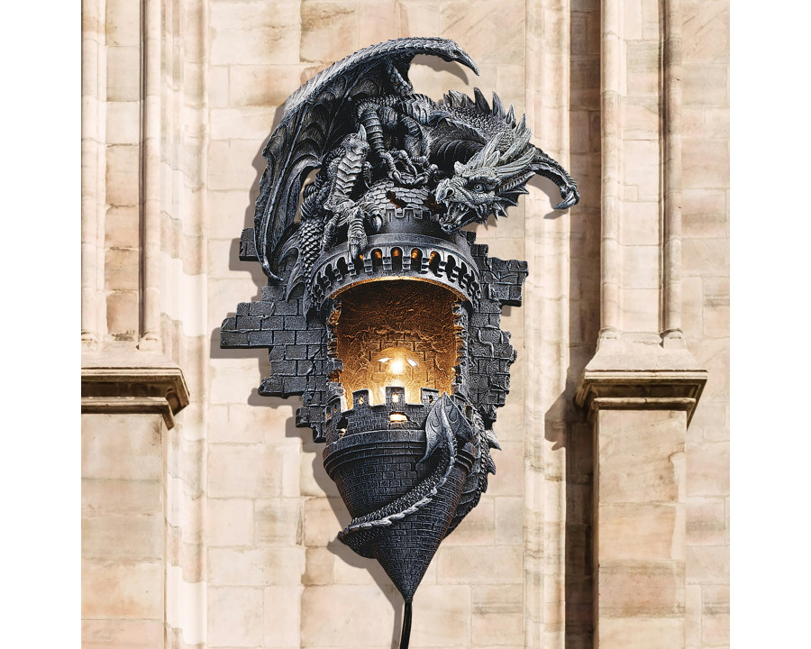 Toscano - Dragon Castle Lair Illumimated Wall Sconce