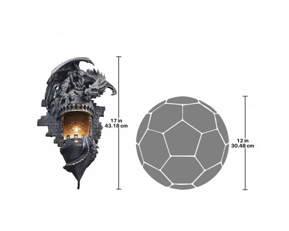 Toscano - Dragon Castle Lair Illumimated Wall Sconce