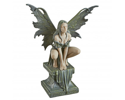 Toscano Celtic Fairy Perilous Perch Garden Statue - Medium