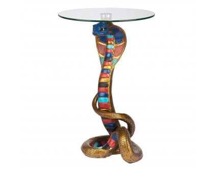 Toscano - Renenutet Egyptian Cobra Snake Goddess Sculptural Table in Designer Resin