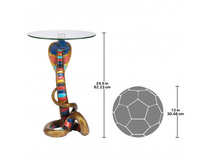 Toscano - Renenutet Egyptian Cobra Snake Goddess Sculptural Table in Designer Resin