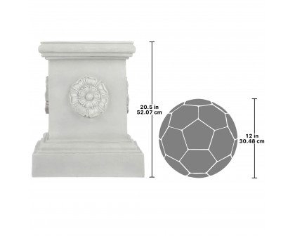 Toscano English Rosette Garden Sculptural Plinth - Grande