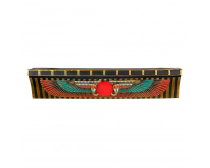 Toscano - Sacred Ur-Uatchi Ceremonial Offering Pediment Wall Shelf in Designer Resin