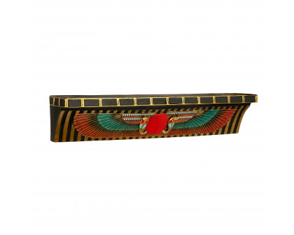 Toscano - Sacred Ur-Uatchi Ceremonial Offering Pediment Wall Shelf in Designer Resin