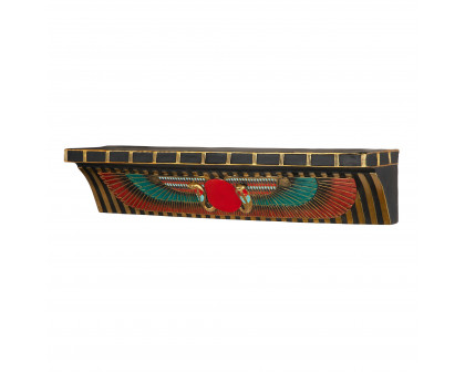 Toscano - Sacred Ur-Uatchi Ceremonial Offering Pediment Wall Shelf in Designer Resin