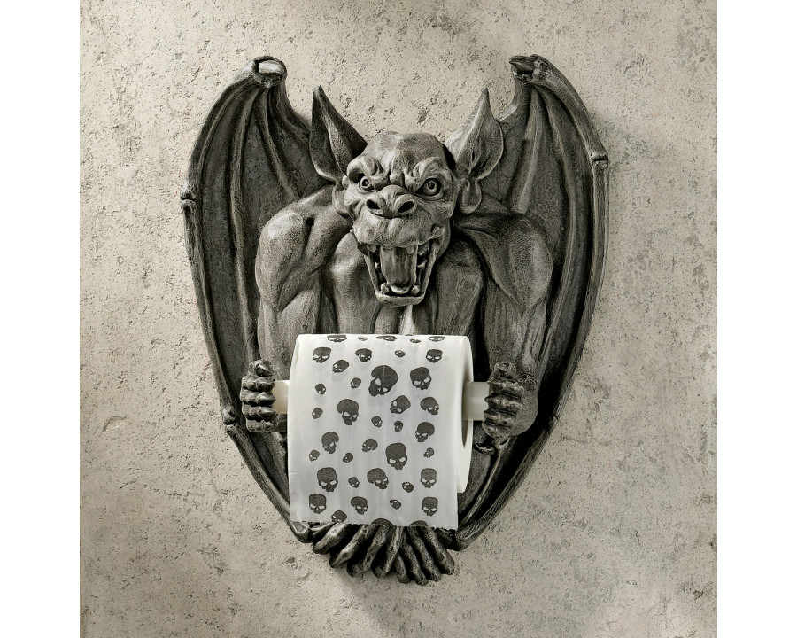 Toscano - Flush the Gargoyle Gothic Bathroom Toilet Paper Holder