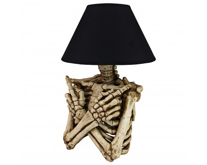 Toscano - Rest in Pieces Gothic Skeleton Table Lamp in Designer Resin