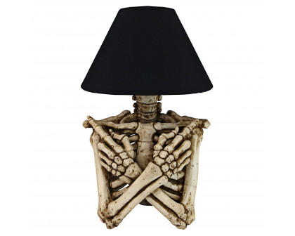 Toscano - Rest in Pieces Gothic Skeleton Table Lamp in Designer Resin