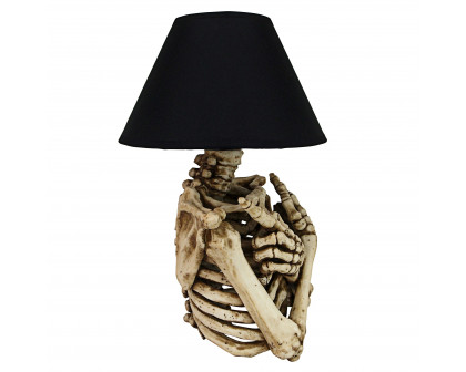 Toscano - Rest in Pieces Gothic Skeleton Table Lamp in Designer Resin