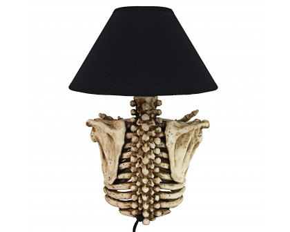 Toscano - Rest in Pieces Gothic Skeleton Table Lamp in Designer Resin