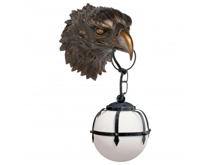 Toscano - Enlightening Freedom Bald Eagle Sculptural Electric Wall Sconce