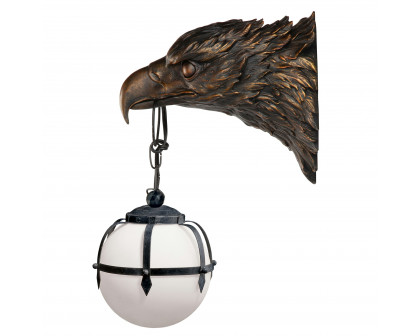 Toscano - Enlightening Freedom Bald Eagle Sculptural Electric Wall Sconce