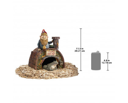 Toscano - Garden Gnome Toad House Statue