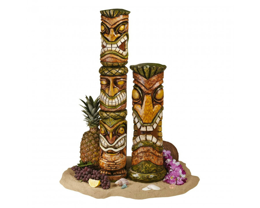 Toscano - Set of 2 Aloha Hawaii Tiki Sculptures