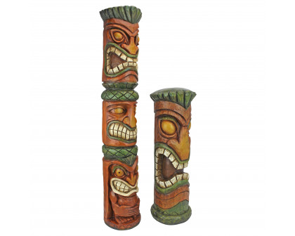 Toscano - Set of 2 Aloha Hawaii Tiki Sculptures