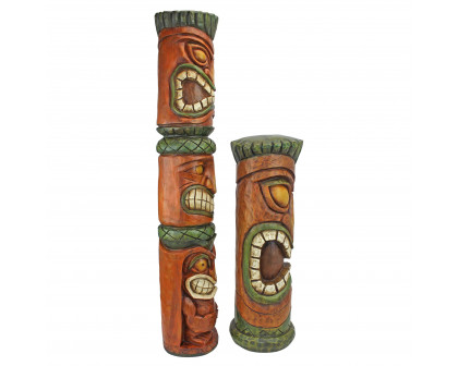 Toscano - Set of 2 Aloha Hawaii Tiki Sculptures