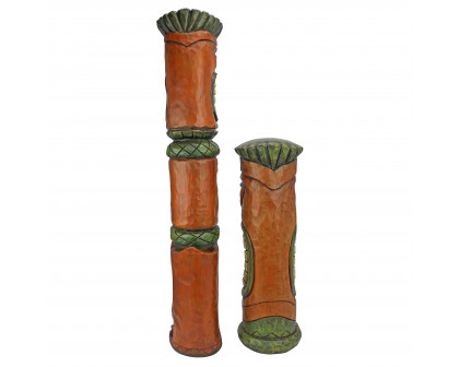 Toscano - Set of 2 Aloha Hawaii Tiki Sculptures