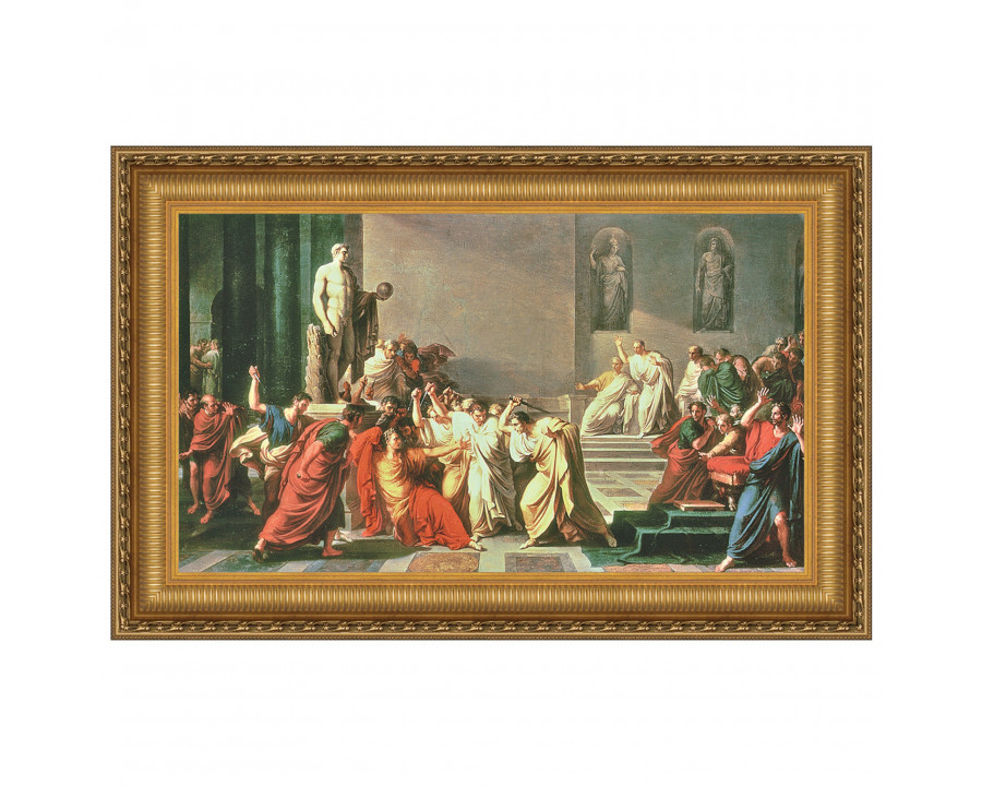 Toscano - Death of Julius Caesar Framed Canvas Replica Painting