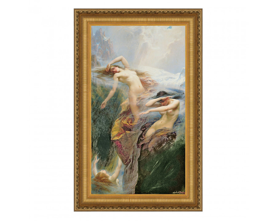 Toscano Clyties of the Mist Framed Canvas Replica Painting - Small