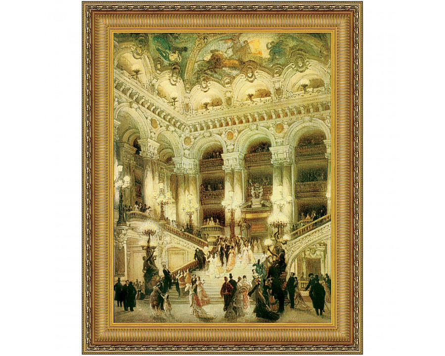 Toscano Le Couloir de l Opera Framed Canvas Replica Painting - Large