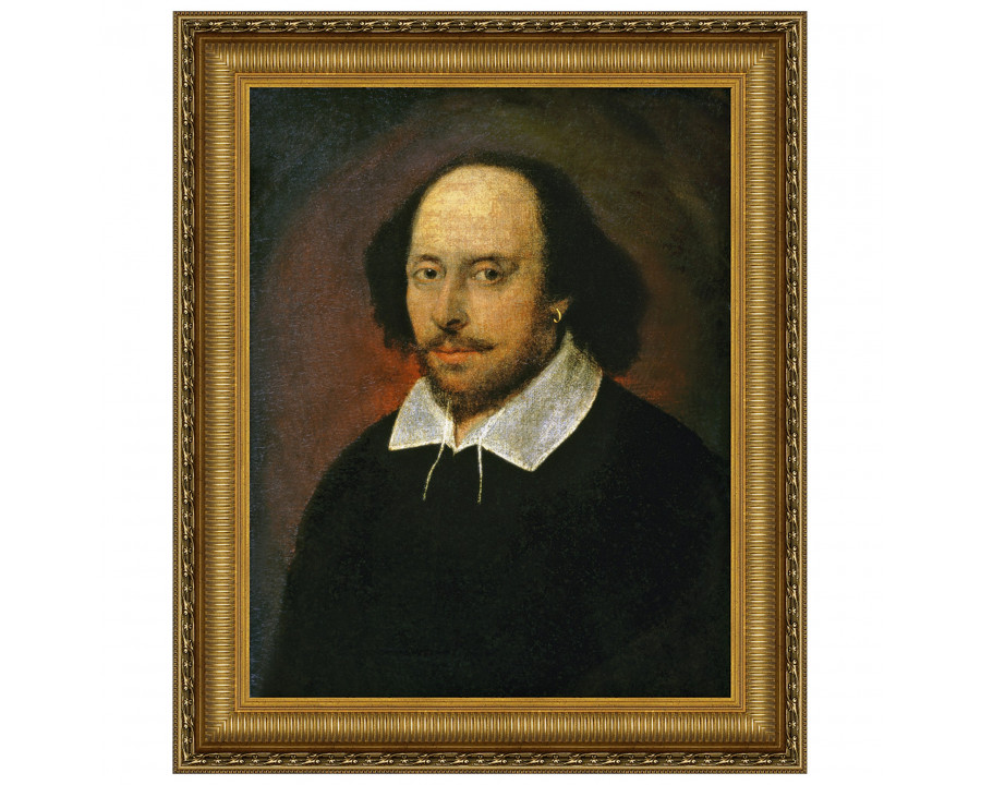 Toscano William Shakespeare Framed Canvas Replica Painting - Large