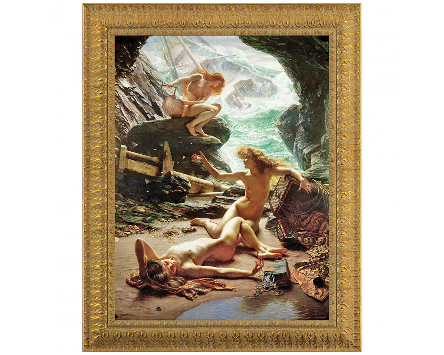 Toscano The Cave of the Storm Nymphs Framed Canvas Replica Painting - Medium