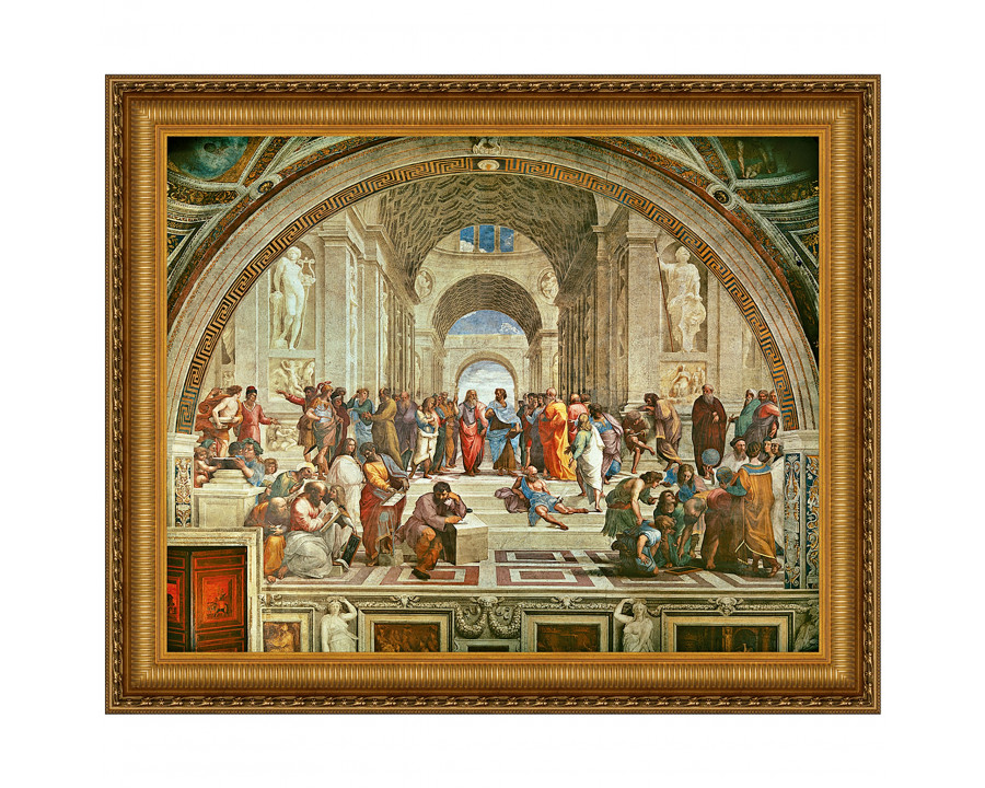 Toscano The School of Athens Framed Canvas Replica Painting - Small