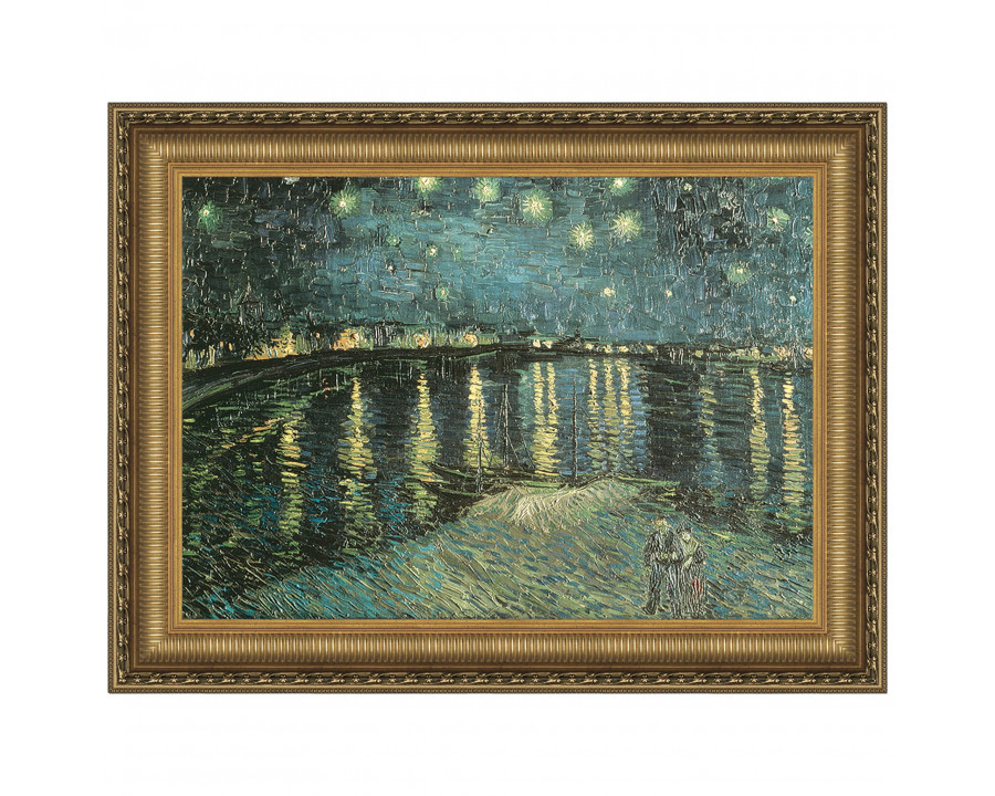 Toscano La Nuit Etoilee Framed Canvas Replica Painting - Large