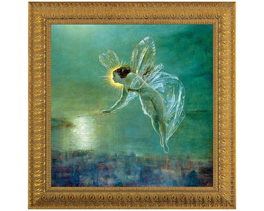 Toscano Spirit of the Night Fairy Framed Canvas Replica Painting - Small