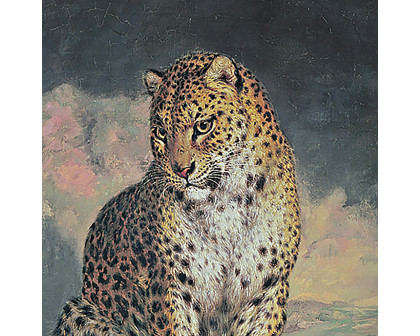 Toscano - A Pair of Leopards Framed Canvas Replica Painting