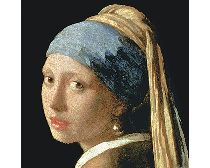 Toscano The Girl with a Pearl Earring Framed Canvas Replica Painting - Small