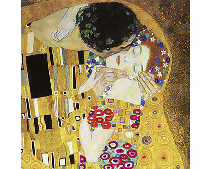 Toscano The Kiss by Gustav Klimt Framed Canvas Replica Painting - Small