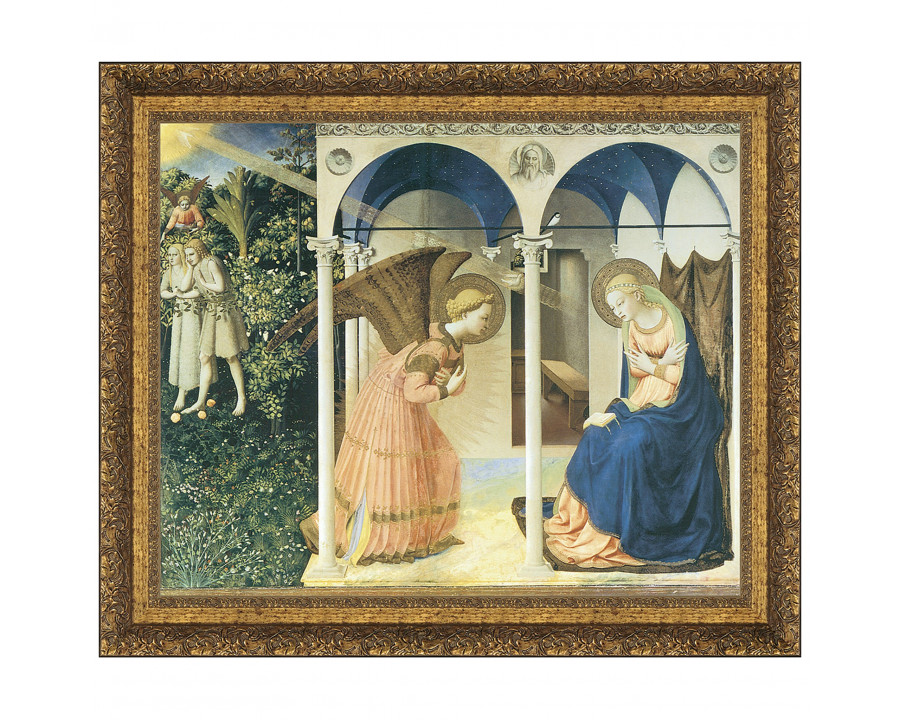 Toscano - The Annunciation Altarpiece Framed Canvas Replica Painting