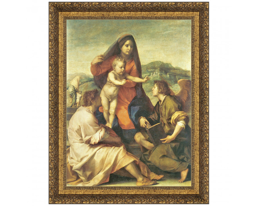 Toscano The Virgin and Child Framed Canvas Replica Painting - Small