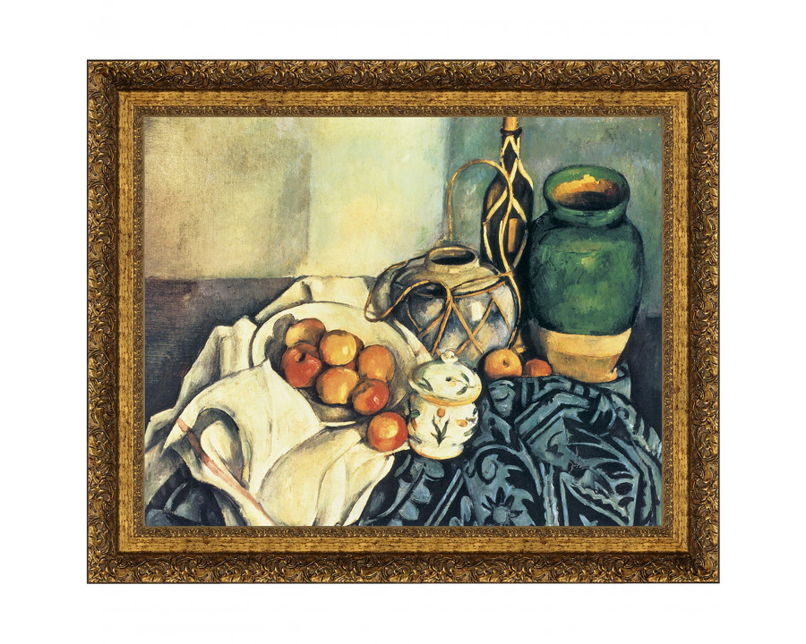 Toscano Still Life with Apples Framed Canvas Replica Painting - Small