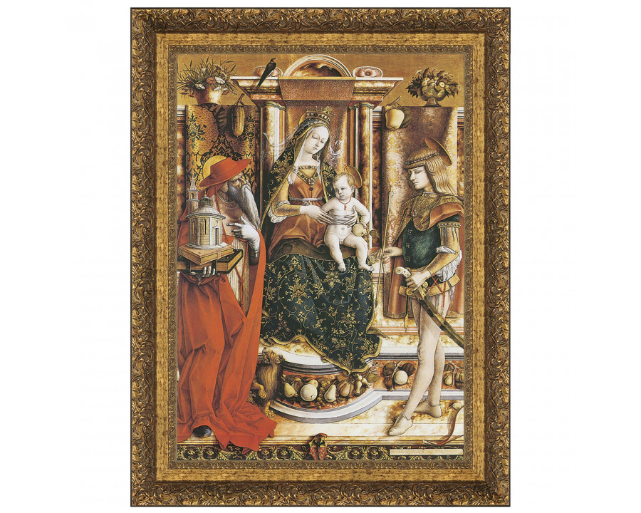 Toscano La Madonna della Rondine Framed Canvas Replica Painting - Small