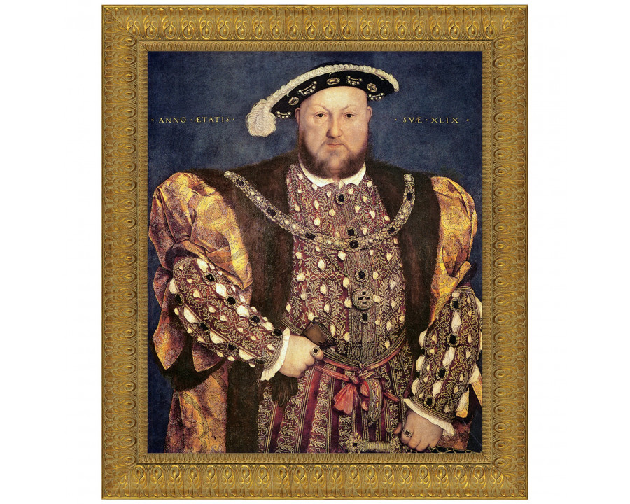 Toscano Henry VIII Framed Canvas Replica Painting - Small