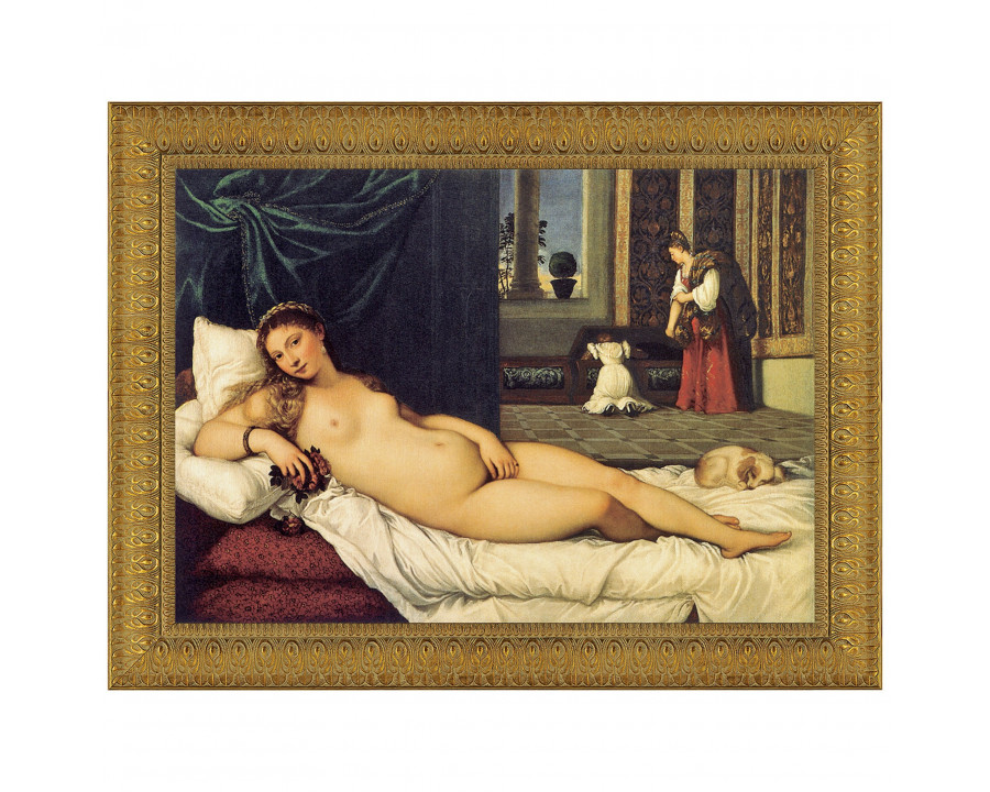 Toscano The Venus of Urbino Framed Canvas Replica Painting - Small