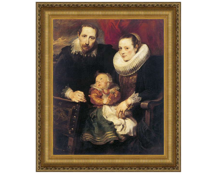 Toscano Wildens Family Portrait Framed Canvas Replica Painting - Small