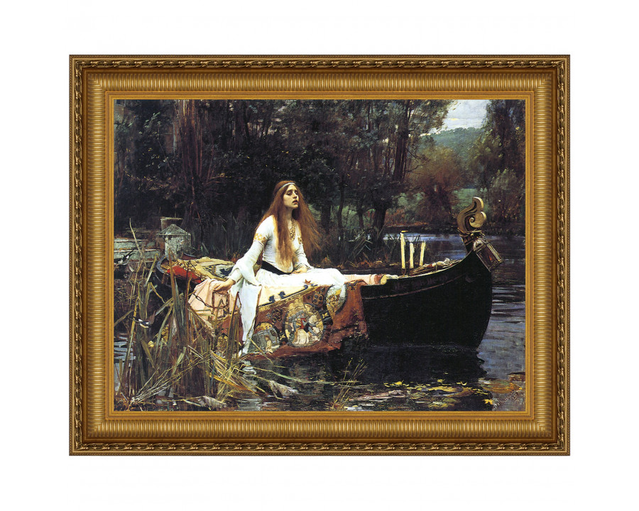 Toscano Lady of Shalott Framed Canvas Replica Painting - Small