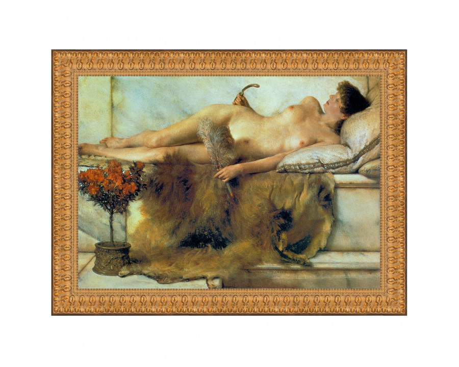 Toscano In the Tepidarium Framed Canvas Replica Painting - Medium