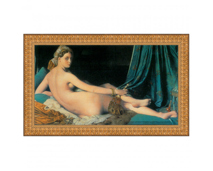 Toscano Le Grande Odalisque Framed Canvas Replica Painting - Large