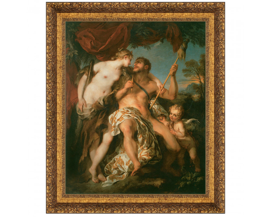 Toscano - Hercules and Omphale by Francois Lemoyne Framed Canvas Replica Painting