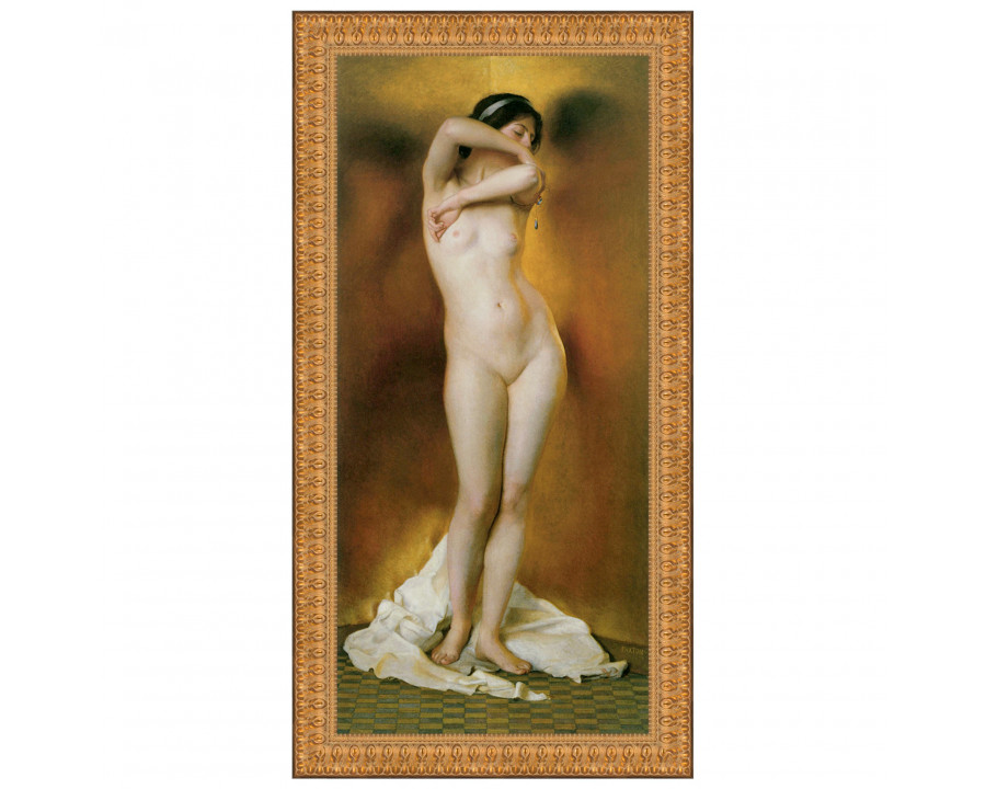 Toscano Glow of Gold Gleam of Pearl Framed Canvas Replica Painting - Medium