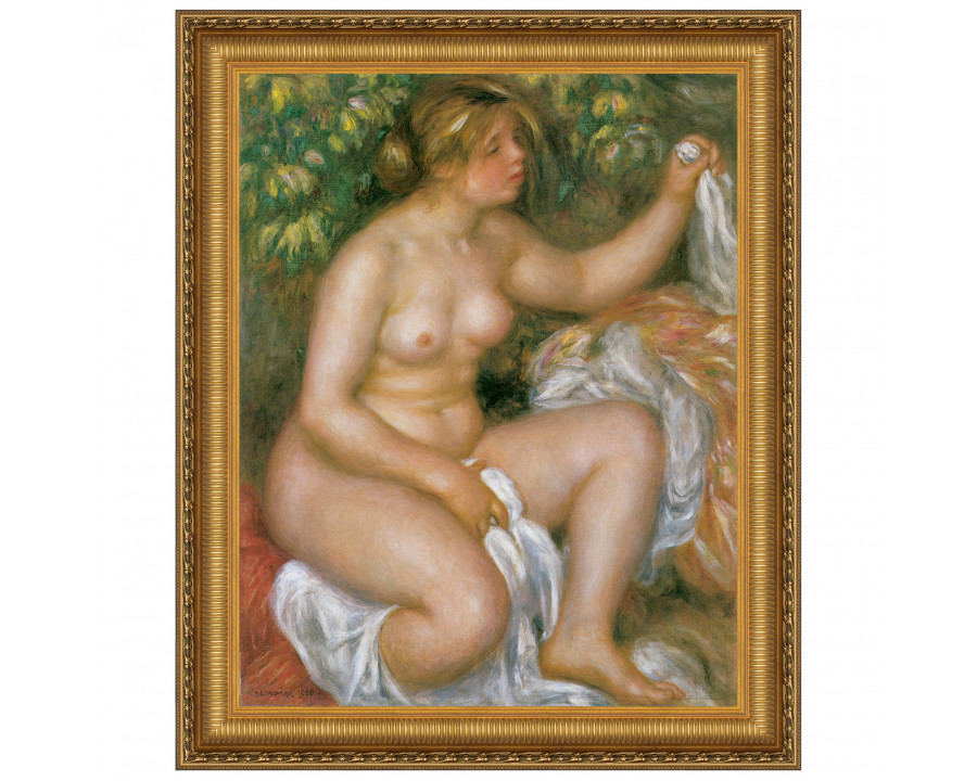 Toscano After the Bath Framed Canvas Replica Painting - Small