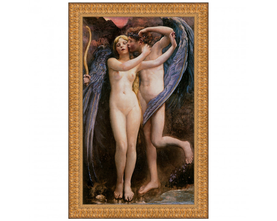 Toscano - Cupid and Psyche 1891 Framed Canvas Replica Painting