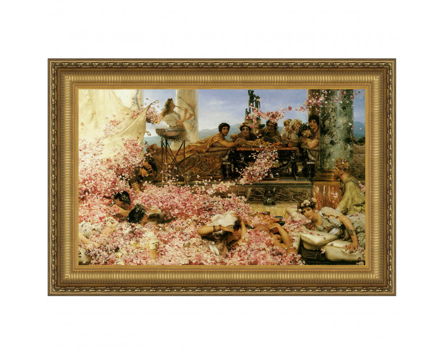 Toscano The Roses of Heliogabalus Framed Canvas Replica Painting - Small