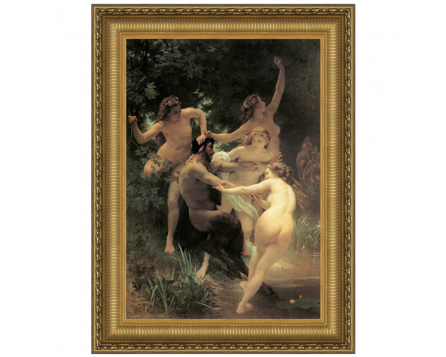 Toscano Nymphs and Satyr Framed Canvas Replica Painting - Small