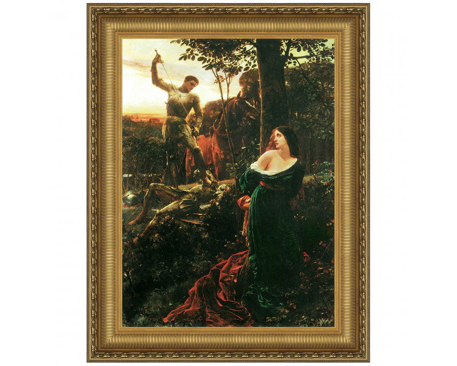 Toscano Chivalry Framed Canvas Replica Painting - Small