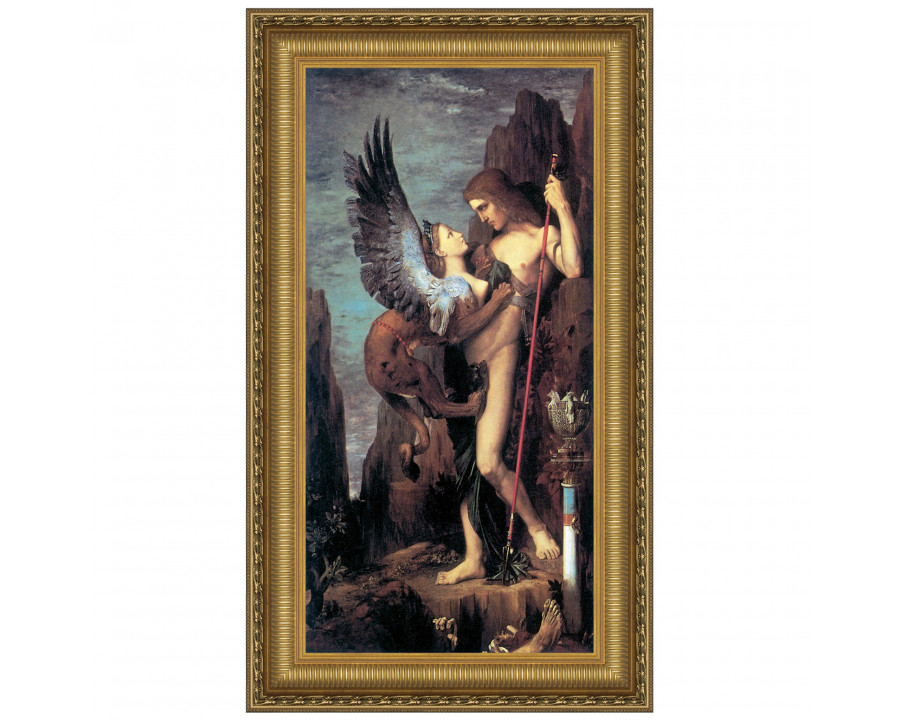 Toscano Oedipus and the Sphinx Framed Canvas Replica Painting - Small